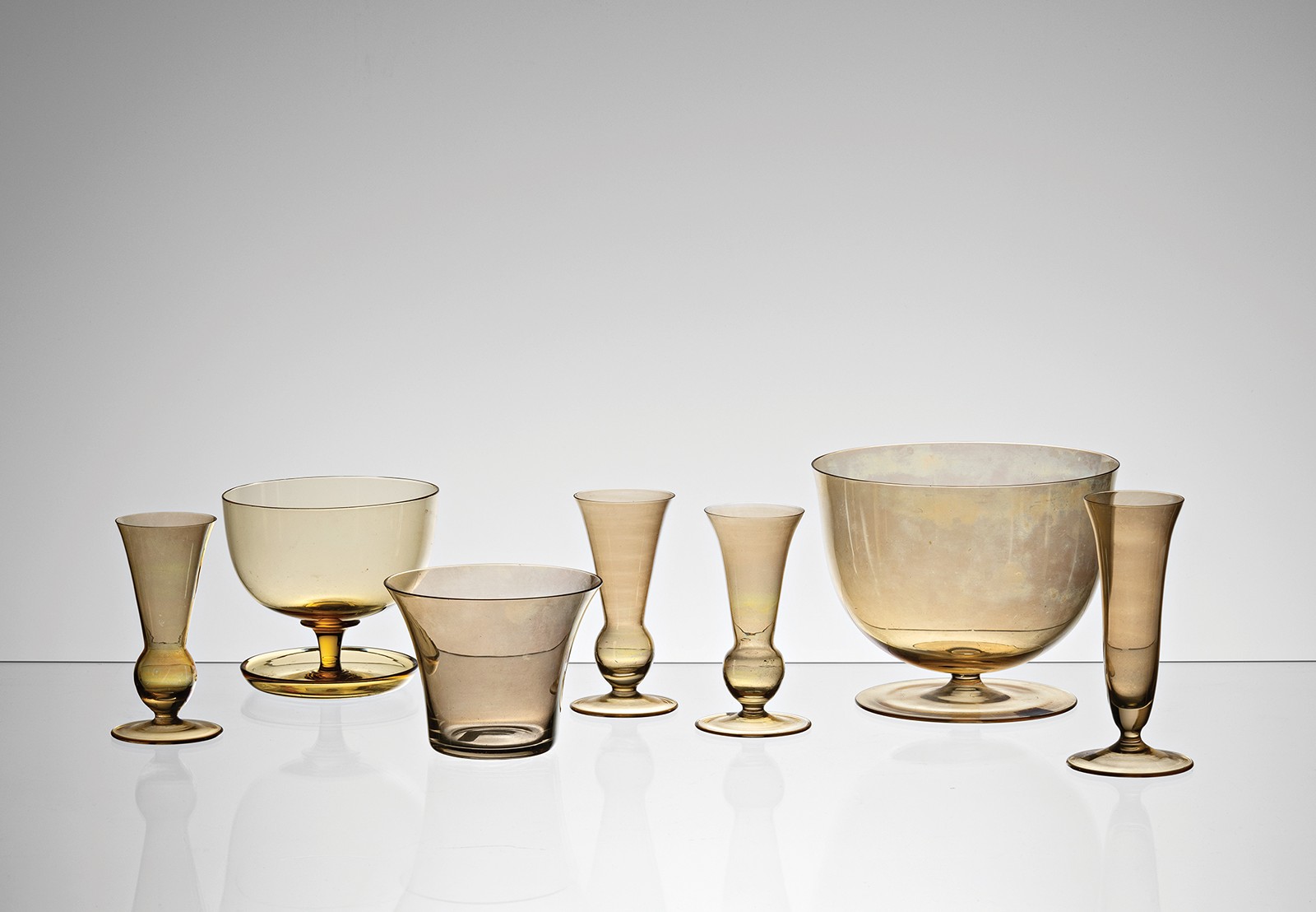 Josef Hoffmann (1870 - 1956) - Konvolut stolního skla – 7 ks