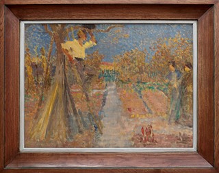 Miloš Jiránek (1875 - 1911) - Pohled z prezidentského domu na Jelení příkop (oboustranný obraz)