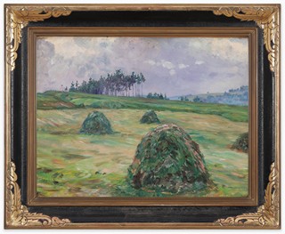 František Kaván (1866 - 1941) - Kupky sena - vystaveno v Hlinsku 1941