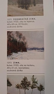 František Kaván (1866 - 1941) - Zima - soupis díla