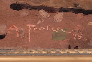 Antoš Frolka (1877 - 1935) - Kopání brambor - velký formát !