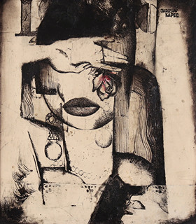 Jaroslav Kapec (1924-) - Dívka s růží