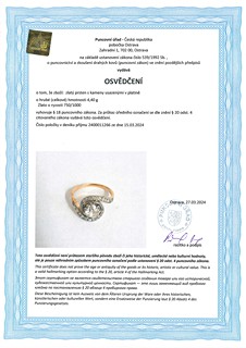 Prsten s brilianty - 1,06 karátů