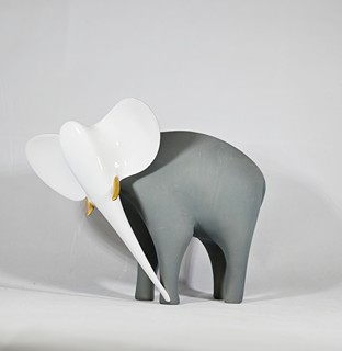 Jaroslav Ježek (1923 - 2002) - Soška, Brusel, Slon, Royal Dux