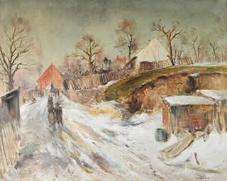 Karel Jan Sigmund (1897-1959) - Zima na vsi