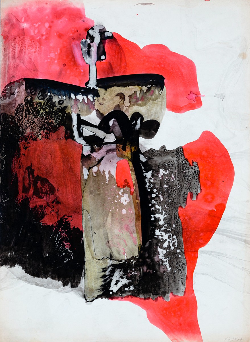 Figure in red