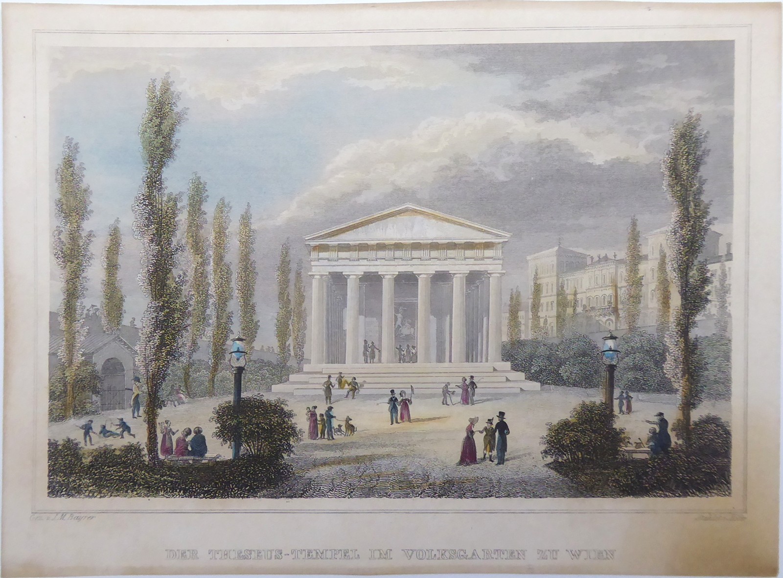 JAKOB MEINRAD BAYRER (1810-1900) - DER THESEUS-TEMPEL IM VOLKSGARTEN ZU WIEN