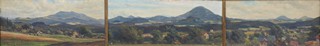 ALOIS KIRNIG (1840-1911) - PANORAMATICKÁ KRAJINA - ROZMĚRNÉ
