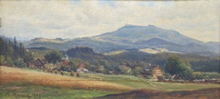 ALOIS KIRNIG (1840-1911) - PANORAMATICKÁ KRAJINA - ROZMĚRNÉ