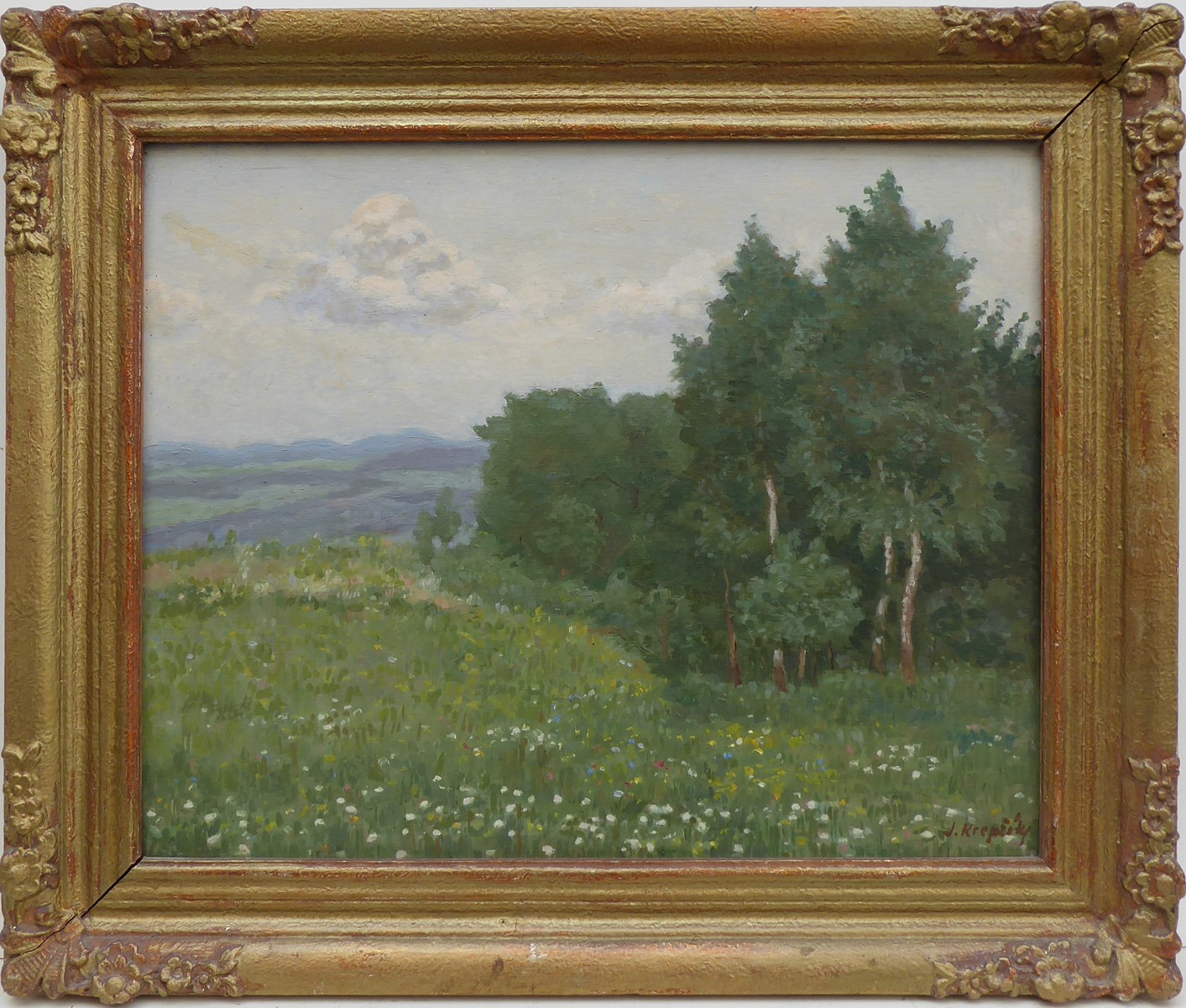 JAROSLAV KREPČÍK (1880-1959) - KVETOUCÍ LOUKA U REMÍZKU