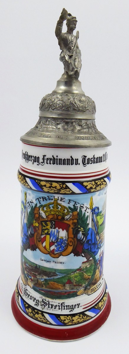 KORBEL PĚŠÁKA GEORGA STREIFINGERA Z POSÁDKY V PASSAU