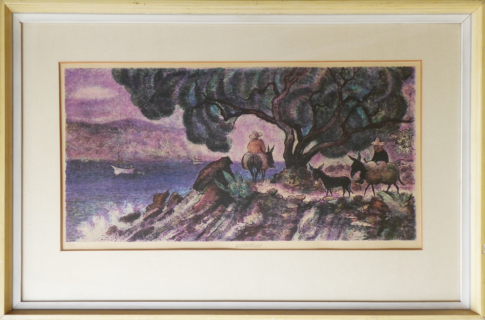 KAREL OBERTHOR (1921-1996) - VEČER U MOŘE - VĚTŠÍ ROZMĚR