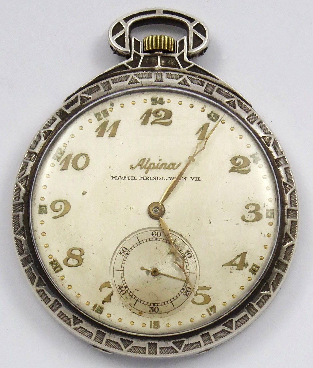 STŘÍBRNÉ KAPESNÍ HODINKY ALPINA - MATTHIAS MEINDL, WIEN