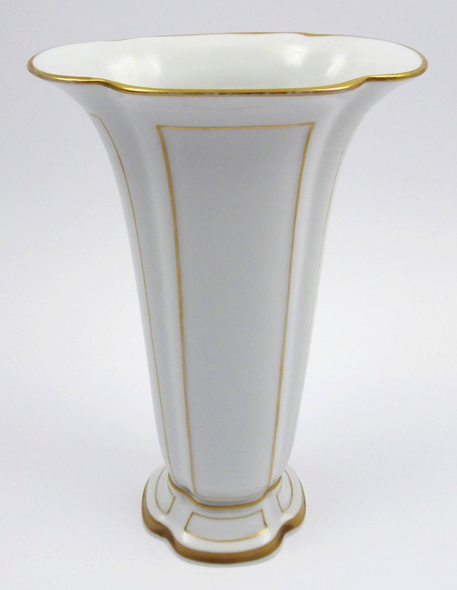 CARL REHM (NAR. 1890) - VYŠŠÍ VÁZA SE ZLACENÍM - LORENZ HUTSCHENREUTHER, SELB