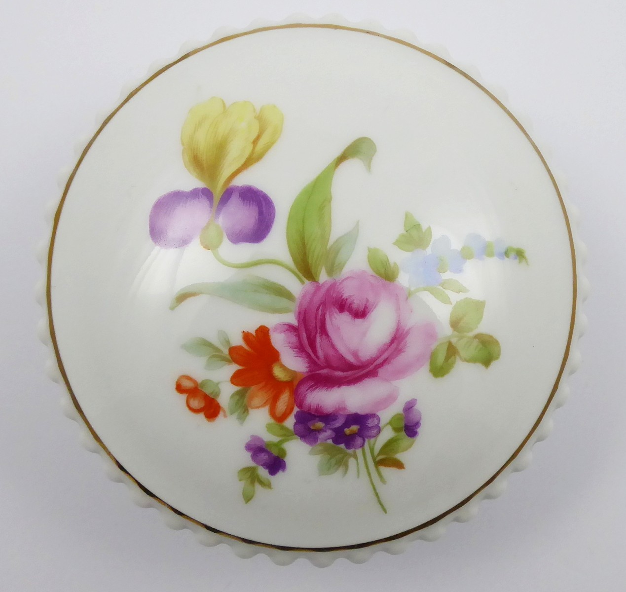 KULATÁ DÓZA S VROUBKOVANÝM OKRAJEM - ROSENTHAL