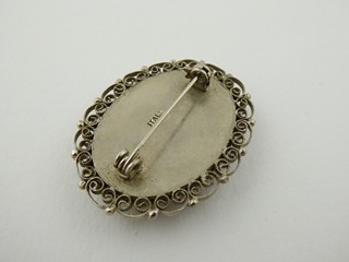 BROŽ S KVĚTINOVOU MINIATURNÍ MOZAIKOU - ITÁLIE