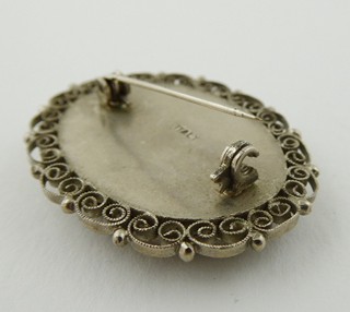 BROŽ S KVĚTINOVOU MINIATURNÍ MOZAIKOU - ITÁLIE