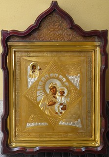 BOHORODIČKA HODEGETRIA, NESPALITELNÝ KEŘ - VĚTŠÍ IKONA VE SKŘÍŇCE