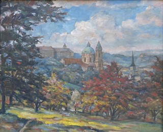 JOSEF PETROVICKÝ (1881-?) - POHLED NA MALOU STRANU Z PETŘÍNA