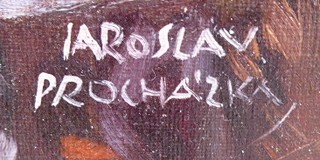 JAROSLAV PROCHÁZKA (1886-1949) - MALOSTRANSKÉ STŘECHY V ZIMĚ