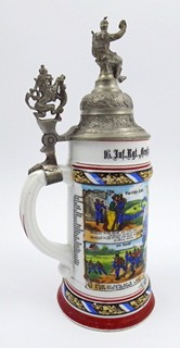 KORBEL PĚŠÁKA GEORGA STREIFINGERA Z POSÁDKY V PASSAU