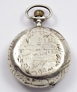 STŘÍBRNÉ KAPESNÍ HODINKY PERFEKTION - WEBER & DUBOIS