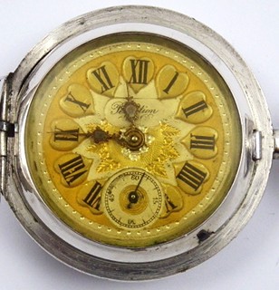 STŘÍBRNÉ KAPESNÍ HODINKY PERFEKTION - WEBER & DUBOIS