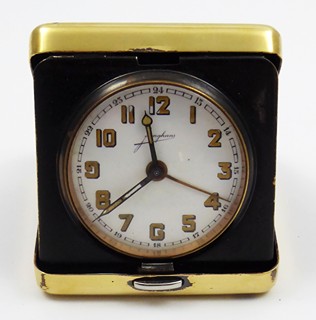 CESTOVNÍ SKLÁDACÍ HODINY S BUDÍKEM - JUNGHANS