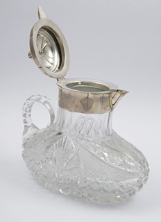 DŽBÁN Z KŘIŠŤÁLOVÉHO SKLA A STŘÍBRA - FRANZ BIBUS