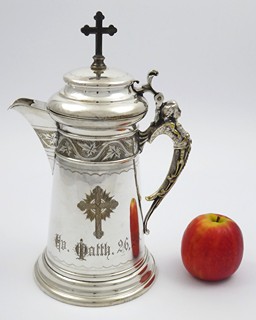 STŘÍBŘENÁ VĚTŠÍ LITURGICKÁ KONVICE - J.A. HIETEL, LIPSKO