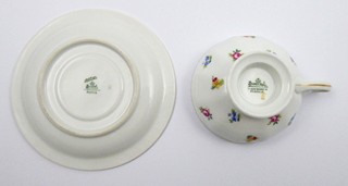 PHILIPP ROSENTHAL (1855-1937) - ČAJOVÝ ŠÁLEK S KVĚTINOVÝM VĚNEČKEM - ROSENTHAL, MARIA