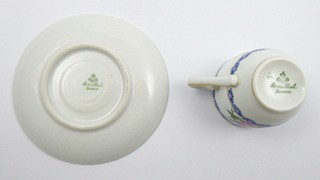 MOKA ŠÁLEK S KVĚTY A MODRÝM VĚNEČKEM - ROSENTHAL