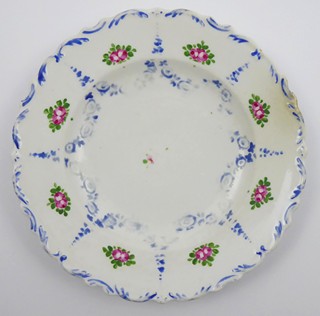 TALÍŘ S RŮŽIČKAMI A MODRÝM DEKOREM - A.F. NOWOTNY, STARÁ ROLE