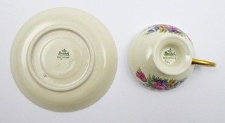 MOKA ŠÁLEK S PODŠÁLKEM S KARMÍNOVÝMI DÍLY - ROSENTHAL