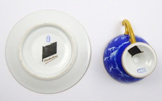 FIGURÁLNÍ MOKA ŠÁLEK EMPÍROVÉHO TVARU - F. SIMON, KARLOVY VARY