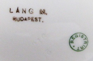 PÁROVÉ TALÍŘKY - KLÁŠTEREC, MALBA MIHÁLY LANG, BUDAPEŠŤ