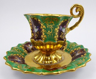 KOFLÍK S MISKOU A PTÁČKY - BŘEZOVÁ, FISCHER & REICHENBACH