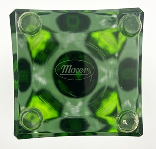 JAN ČTVRTNÍK - LUXUSNÍ VÁZA SE ZELENÝM JÁDREM - JAN ČTVRTNÍK, MOSER