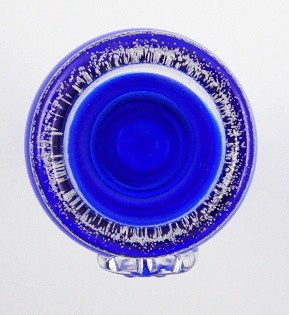 Jaroslav Tabara (1932 - 2020) - KOBALTOVĚ MODRÁ A ČIRÁ VÁZA - LEDNICKÉ ROVNE