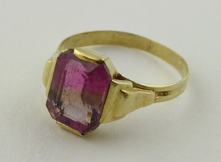 ZLATÝ PRSTEN S PŘÍRODNÍM MELOUNOVÝM TURMALÍNEM - KAREL ŠTĚPÁN, PRAHA