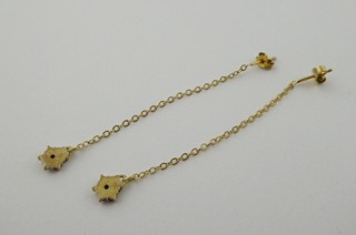 ZLACENÉ STŘÍBRNÉ VISACÍ NÁUŠNICE S ČESKÝMI GRANÁTY - GRANÁT, TURNOV