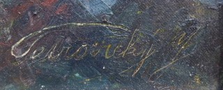 JOSEF PETROVICKÝ (NAR. 1881) - POHLED NA HRAD KARLŠTEJN