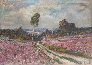 GUSTAV REITER (NAR. 1895) - KVETOUCÍ KRAJINA S CESTOU