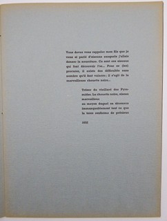 TOYEN (1902-1980), E.-CH. FLAMAND - À UN OISEAU DE HOUILLE PERCHÉ SUR LA PLUS HAUTE BRANCHE DU FEU