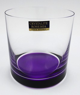 WHISKY SKLENICE Z KŘIŠŤÁLOVÉHO A AMETYSTOVÉHO SKLA - CRYSTALITE BOHEMIA