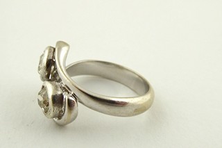 PRSTEN Z BÍLÉHO ZLATA S PŘÍRODNÍMI DIAMANTY - 1,00 CT
