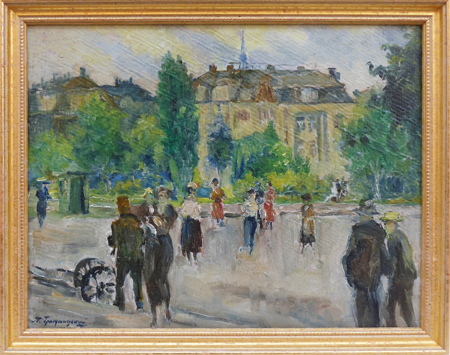 PAVEL ANTONOVIČ GROMNICKIJ (1889-1977) - NA ULICI V PAŘÍŽI