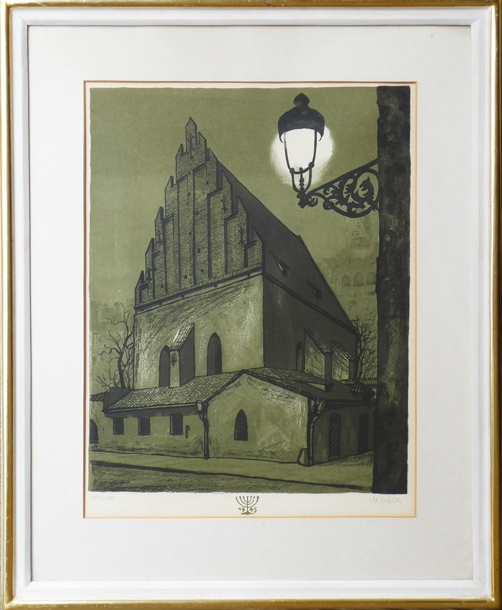 MIROSLAV VÁŠA (1920-1996) - STARONOVÁ SYNAGOGA ZA SVITU LUCERNY