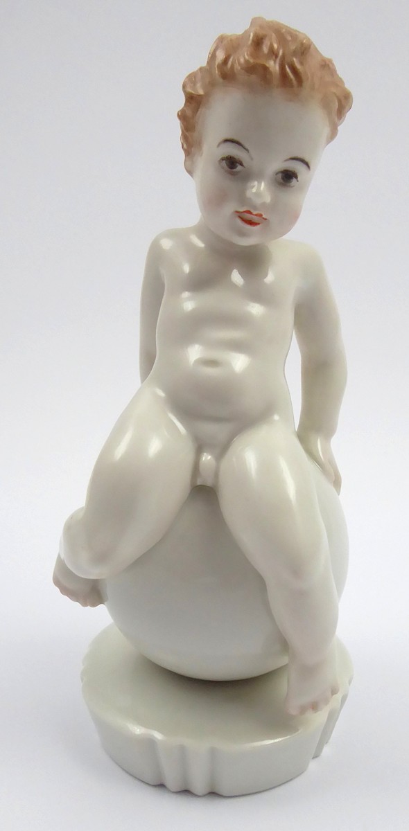 FRANZ NAGY (1883-1954) - PUTTO NA KOULI - ROSENTHAL, ROK 1939