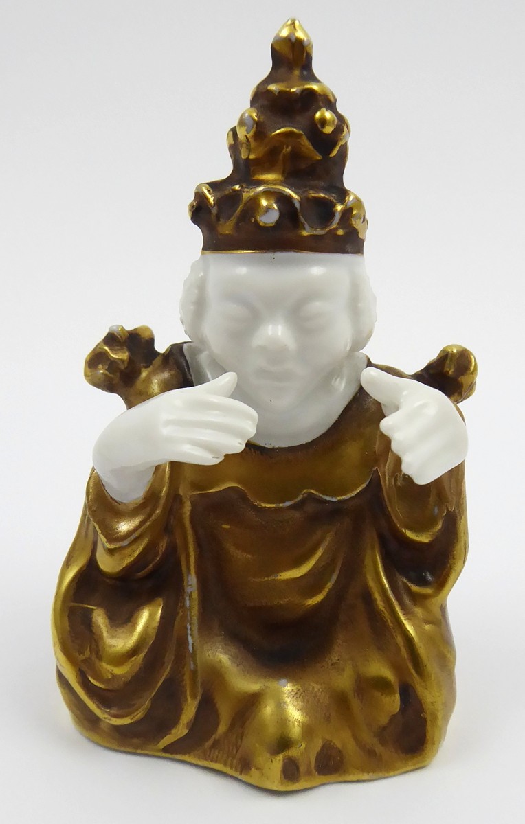 OTTO KOCH (1901-1974) - SEDÍCÍ BUDDHA - ROSENTHAL, ROKY 1921 - 1922
